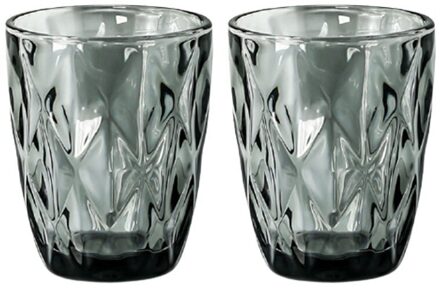 Hpdear Glaswerk Tuimelaars Set Van 2, Rhomboid, Loodvrij, Glazen Voor Water Sap Drinken, ideaal Voor Familie Vrienden.