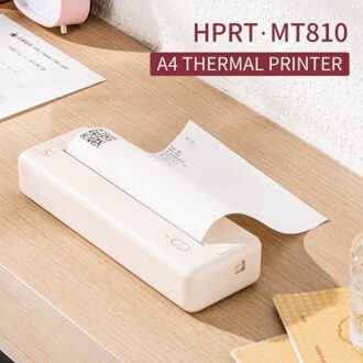 HPRT MT810 A4 Portable Paper Printer Thermal Printing Wireless BT Connect Compatible with iOS and Android Mobile Photo Printer