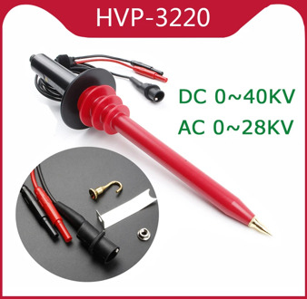 HPV-3220 High Voltage Probe to 40KV Multimeter Probe 1000X Attenuation Bandwidth 10MHZ Probe DC 20KV/30KV/40KV HVP-40 HVP-3230
