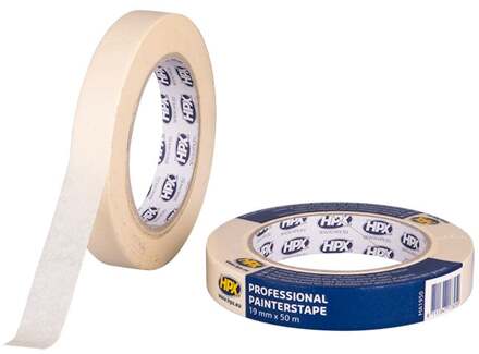 HPX Afplaktape masking  19 mm x 50 m creme