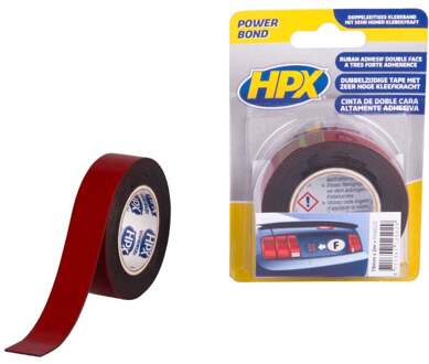 HPX Dubbelzijdige HSA bevestigingstape | Antraciet | 19mm x 2m - HSA025 | 20 stuks HSA025