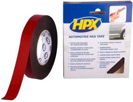 HPX Dubbelzijdige HSA bevestigingstape | Antraciet | 25mm x 10m - HSA006 | 10 stuks HSA006