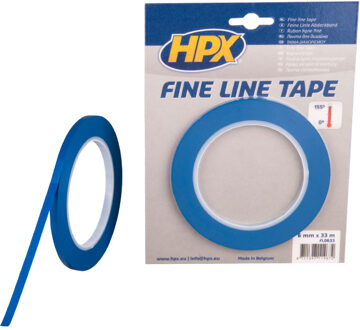 HPX Fine line tape (lineerband) | Blauw | 6mm x 33m - FL0633 | 36 stuks FL0633