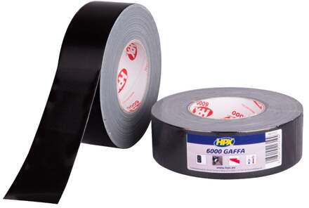HPX Gaffer 6000 tape | Zwart | 100mm x 50m - AB10050 | 12 stuks AB10050