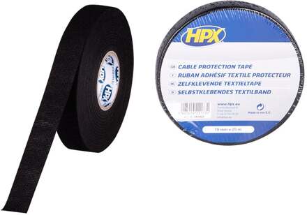HPX Kabelbeschermingstape | Zwart | 19mm x 25m - TP1925 | 1 stuks TP1925