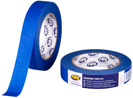 HPX Masking tape UV | Blauw | 25mm x 50m - MU2550 | 36 stuks MU2550