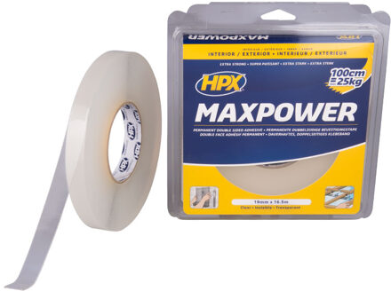 HPX Max Power Transparent bevestigingstape | 19mm x 16,5m - HT1916 | 10 stuks HT1916