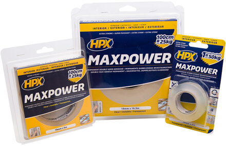 HPX Max Power Transparent bevestigingstape - 19mm x 2m