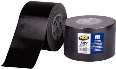 HPX Pantsertape | Zwart | 100mm x 50m - CB10050 | 12 stuks CB10050