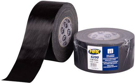HPX Pantsertape | Zwart | 75mm x 50m - CB7550 | 12 stuks CB7550