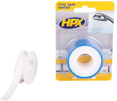 HPX PTFE waterafdichtingstape blister (2 stuks) | Wit | 12mm x 12m - WT0012 WT0012