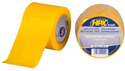 HPX PVC isolatietape | Geel | 50mm x 10m - YI5010 | 100 stuks YI5010