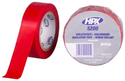 HPX PVC isolatietape | Rood | 19mm x 10m - IR1910 | 120 stuks IR1910