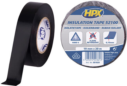 HPX PVC isolatietape VDE - zwart 19mm x 20m