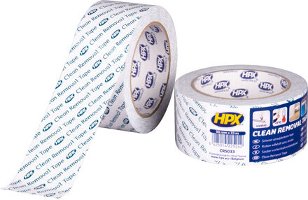 HPX Pvc tape - schoon verwijderbaar - 50mm x 33m