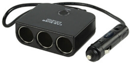 HQ 3-weg autoverdeeladapter 12 V + USB