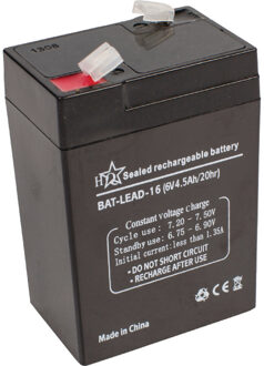 HQ BAT-LEAD-16 Lood-zuur 4500mAh 6V oplaadbare batterij/accu