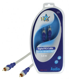 HQ Digitale Audiokabel RCA Male - RCA Male, 5.00 m Kabel
