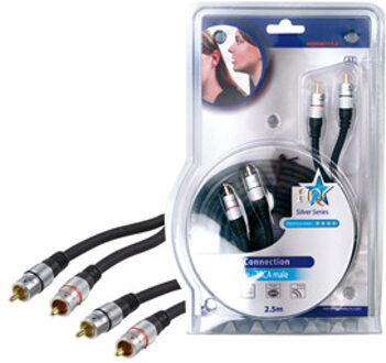 HQ, Hoge Kwaliteit Stereo RCA Aansluitkabel 2,5m