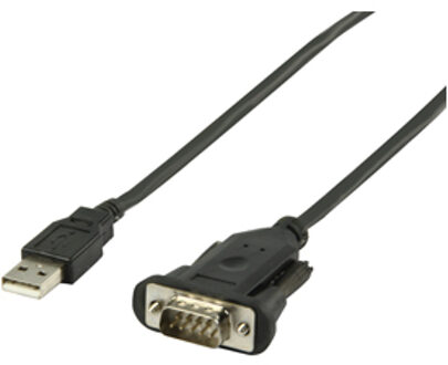 HQ König - USB naar Seriële kabel - Zwart - 0.9 meter