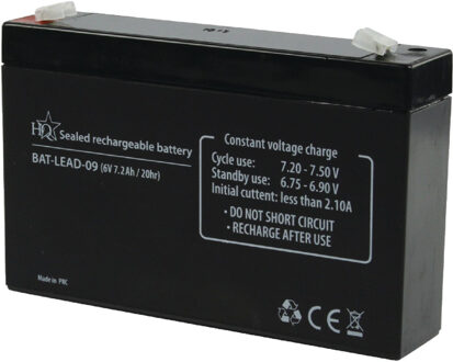 HQ Lead-Acid 6V 7.2Ah Sealed Lead Acid (VRLA)