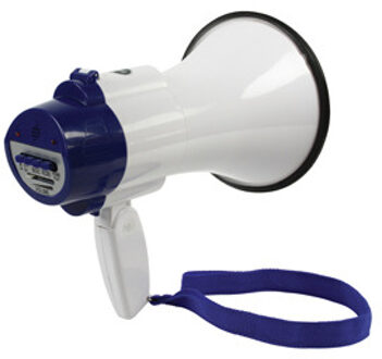 HQ Megafoon met opname functie - 10 Watt - Wit