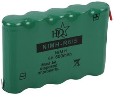 HQ NIMH-R6/5 Nikkel-Metaalhydride (NiMH) 600mAh 6V oplaadbare batterij/accu
