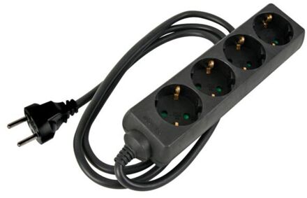 HQ-Power 4-VOUDIGE STEKKERDOOS MET KRIMPKOUS - 3G1.5 - 1.5 m - SCHUKO