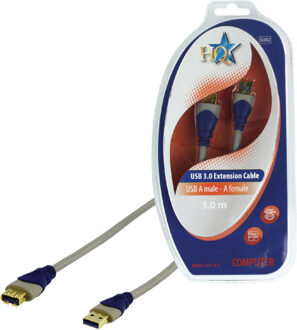 HQ USB 3.0 Verlengkabel 3m Verlengkabel