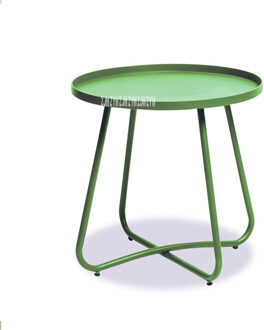 HRCC027 Eenvoudige Moderne Woonkamer Metalen Thee Tafel Balkon Carbon Stalen Bank Bijzettafel Nachtkastje Kleine Opslag Ronde Salontafel groen