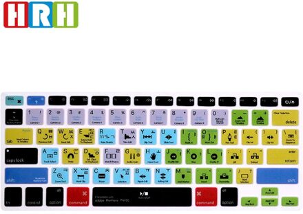 Hrh Premiere Pro Cc Koreaanse Sneltoets Snelkoppelingen Siliconen Toetsenbord Cover Beschermer Toetsenbord Skin Voor Mac Air Pro Retina 13 "15" A1502