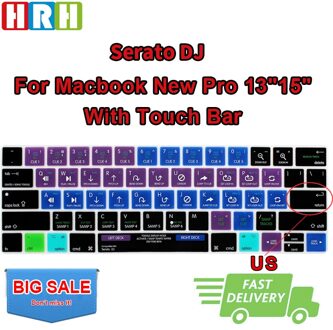 Hrh Serato Dj Snelkoppeling Sneltoets Silicone Toetsenbord Cover Skin Voor Macbook Pro 13 "A1706 A2159 15" A1707 / Touch Bar