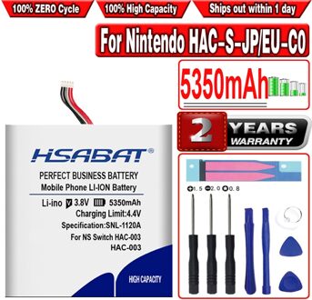 Hsabat 5350Mah HAC-003 Batterij Voor Nintend Nintendo HAC-S-JP/EU-C0, Switch Console HAC-001
