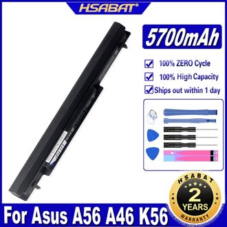Hsabat K56CA 5700Mah Batterij Voor Asus A46 A56 K46CM K46CB S46C S56CA U48 S505 R405 R550 A41-K56 A42-K56 Batterijen