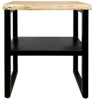 HSM Collection HSM - Sidetable SoHo - Acacia|ijzer - Powdercoated Black Bruin