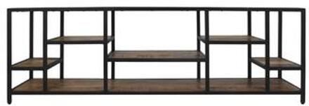 HSM TV meubel Levels - 170x38x55 - Naturel/zwart Bruin, Zwart