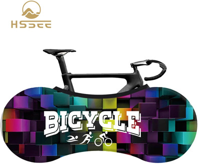 HSSEE 2019 New Fashion Bicycle Cover Elastic Milk Silk Colorful Road Bike Indoor Dust Cover 26“-28” Bicycle Accessories