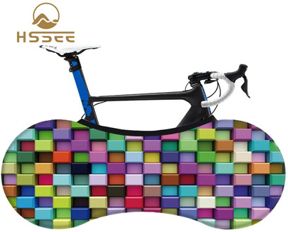 HSSEE 2020 fashion bicycle indoor dust cover high-quality elastic fabric non-fading MTB road bike tire protection cover