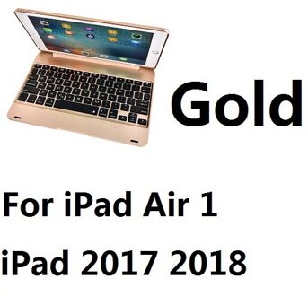 Hstnbveo Voor Ipad Air 2 Pro 9. 7 Opvouwbaar Wireless Bluetooth Keyboard Case Voor Ipad Air 1 Stand Toetsenbord Voor Ipad 9.7 Inch goud 1