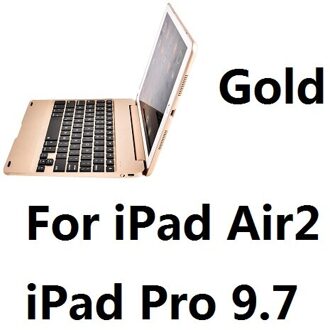 Hstnbveo Voor Ipad Air 2 Pro 9. 7 Opvouwbaar Wireless Bluetooth Keyboard Case Voor Ipad Air 1 Stand Toetsenbord Voor Ipad 9.7 Inch goud 2