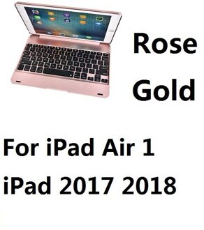 Hstnbveo Voor Ipad Air 2 Pro 9. 7 Opvouwbaar Wireless Bluetooth Keyboard Case Voor Ipad Air 1 Stand Toetsenbord Voor Ipad 9.7 Inch roos goud 1