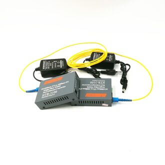 Htb-3100ab Optische Fiber Media Converter Transceiver Enkele Vezel Single Mode 25 km SC 10/100 m Met 3 meter SC-SC fiber jumper