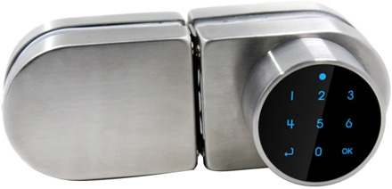 HTHL-Password Smart Door Lock, Sliding Glass Door Lock for Office Glass, Keyless Digital Electronic Lock, Code RFID Card