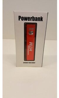 Htm relatiegeschenk, powerbank klein (rood) met htm logo