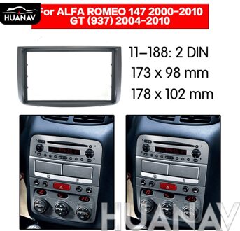 HUANAV Auto Radio stereo Montage installatie adapter fascia Voor 2000 ALFA ROMEO 147 Multimedia radio frame Audio Boeiboorden