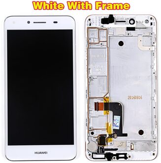 Huawei Honor 5A Y6 Ii Compact LYO-L01 LYO-L21 Lcd-scherm 5.0 Inch Touch Screen 1280*720 Digitizer Vergadering Frame met Gratis Tool wit met kader