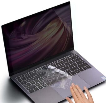 Huawei laptop toetsenbordbeschermer, MateBook 14/D14/D15/XPro 13.9 Honor MagicBook 14/15 beschermhoes notebooktoetsenbord Bruin