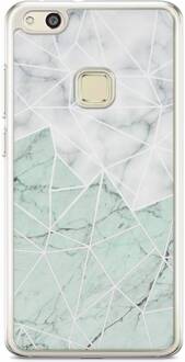 Huawei P10 Lite siliconen hoesje - Marmer mint mix