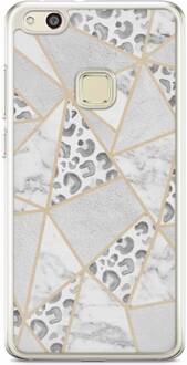Huawei P10 Lite siliconen hoesje - Stone & leopard print