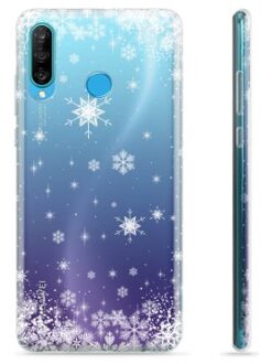 Huawei P30 Lite TPU Hoesje - Sneeuwvlokken